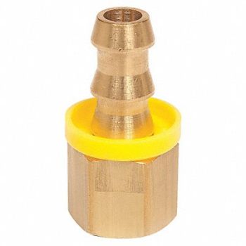 CONTINENTAL Push on Hose Fitting 1/2 x1/2 BarbxNPTF, 3DVD1