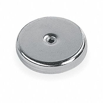 GRAINGER APPROVED Round Base Magnet 16 lb Pull, 3DXX8