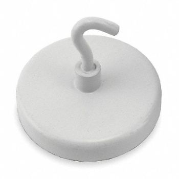 GRAINGER APPROVED Single Point Hook White Ceramic 26 lb., 3DXZ5