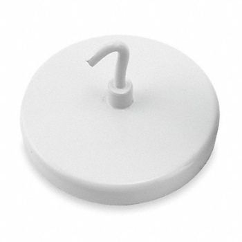 GRAINGER APPROVED Single Point Hook White Ceramic 55 lb., 3DXZ6