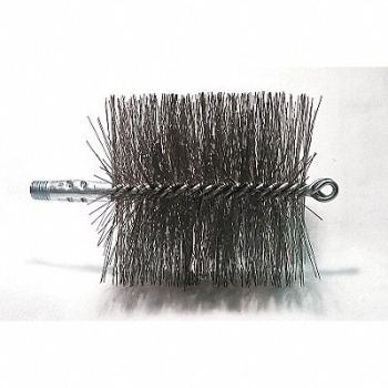 TOUGH GUY Flue Brush Dia 4 1/2 1/4 MNPT Length 8, 3EDL8