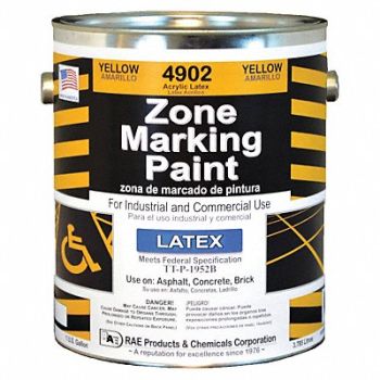 RAE Traffic Zone Marking Paint 1 gal Yellow, 3EHH6