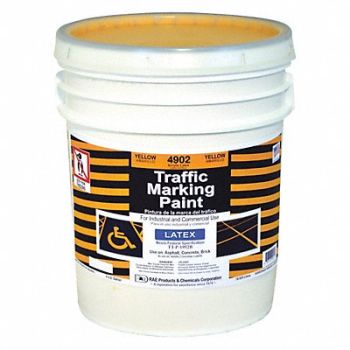 RAE Traffic Zone Marking Paint 5 gal Yellow, 3EHH7