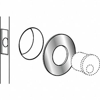 GRAINGER APPROVED Cover Plate Brass O.D. 2 5/8 In, 3EJD6