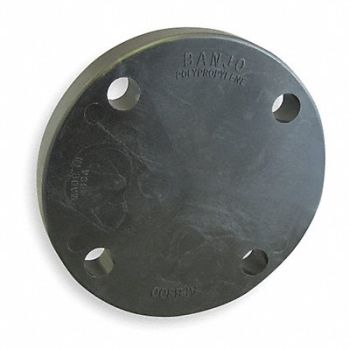 GRAINGER APPROVED Blind Flange 3 in 4 Bolt Holes Black, 3ELW5