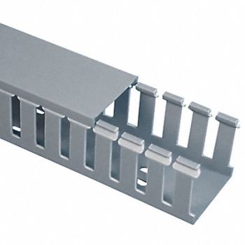 PANDUIT Wire Duct Wide Slot Gray 4.25 W x 5 D, 3EXW9