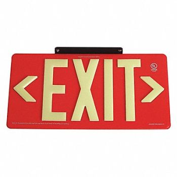 GRAINGER APPROVED D6994 Exit Sign 8 5/8 in x 15 7/8 in Plastic, 3EYL3