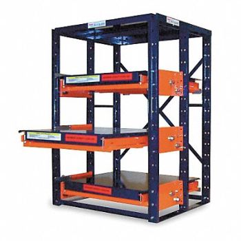 JARKE Roll Out Shelving 48inx72inx48in Starter, 3FE68