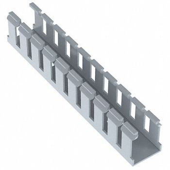 PANDUIT Wire Duct Wide Slot Gray 1.26 W x 1.5 D, 3FVJ8