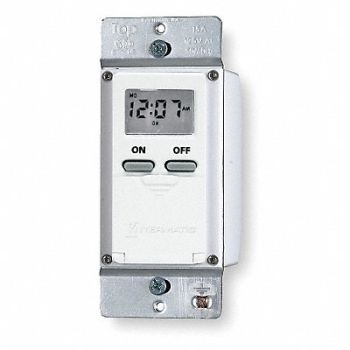INTERMATIC Digital Timer 7-Day SPST 120 V White, 3FWZ1
