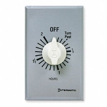 INTERMATIC Timer Spring Wound 2 Hr SPDT Silver, 3FXC3