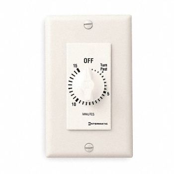 INTERMATIC Timer Spring Wound 15 Min DPST Ivory, 3FXC9
