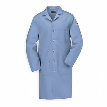 VF IMAGEWEAR D1306 Flame-Resistant Lab Coat Light Blue L, 3FXY5