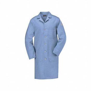 VF IMAGEWEAR D1306 Flame-Resistant Lab Coat Light Blue 2XL, 3FXY7