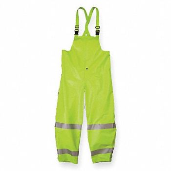 NASCO Arc Flash Rain Overall Cat 1 Ylw/Grn 4XL, 3FZN9