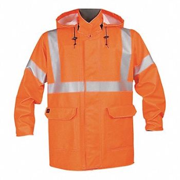 NASCO D0649 Arc Flash Rain Jacket Cat 2 Orange S, 3FZP1