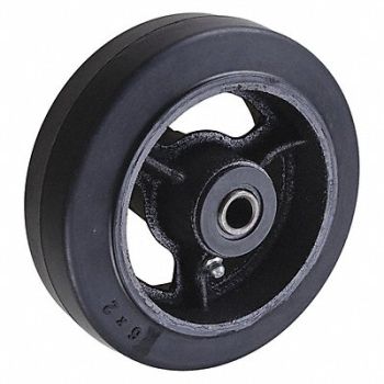 GRAINGER APPROVED RBBR Tread on Iron Core Wheel 6, 3G268
