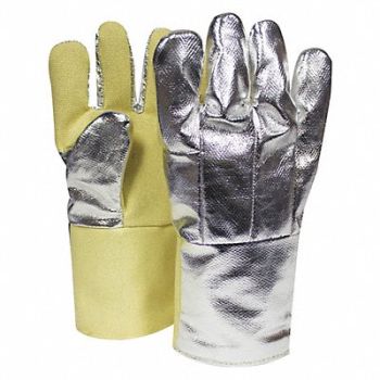 NATIONAL SAFETY APPAREL Aluminized Gloves 600F 14 PR, 3GAF2