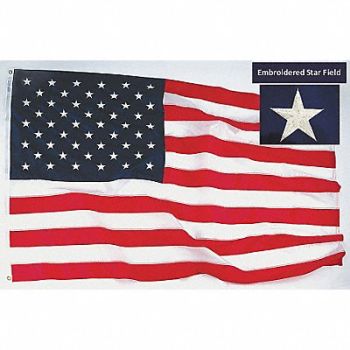 BULLDOG US Flag 5x9-1/2 Ft Cotton, 3GRH7