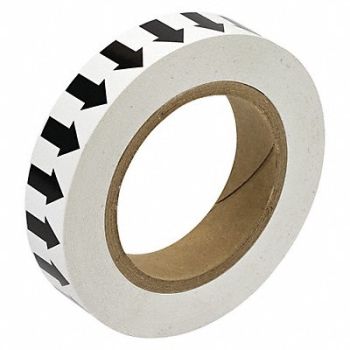 BRADY D3612 Arrow Tape White 1in W 90ft Roll L, 3GTN1