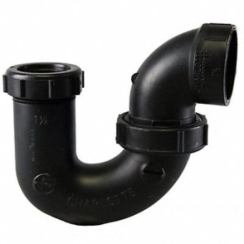 GRAINGER APPROVED P-Trap W/Union 1 1/2 x 1 1/4 in Black, 3GUM5