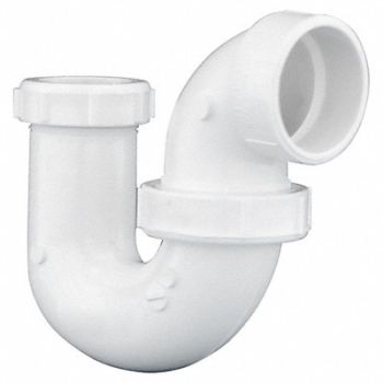 GRAINGER APPROVED P-Trap Schedule 40 1 1/4 x 1 1/2 in, 3GUT7