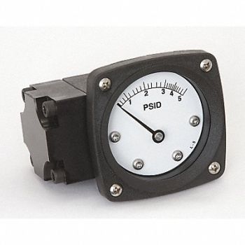 MIDWEST INSTRUMENT D0756 Pressure Gauge 0 to 5 psi, 3GVD6