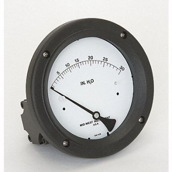 MIDWEST INSTRUMENT D0758 Pressure Gauge 0 to 30 In H2O, 3GVG3