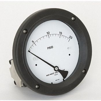 MIDWEST INSTRUMENT D0758 Pressure Gauge 0 to 20 psi, 3GVH1