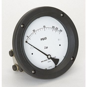 MIDWEST INSTRUMENT D0751 Pressure Gauge 0 to 30 psi, 3GVJ8