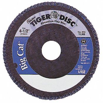 WEILER H7340 Fiber Disc 4 1/2 in Dia 5/8in Arbor, 3CU21