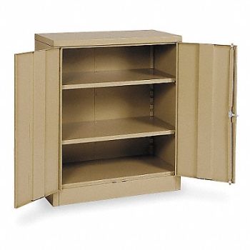 GRAINGER APPROVED Storage Cabinet 42 x36 x18 Tan 2Shlv, 1UFD2