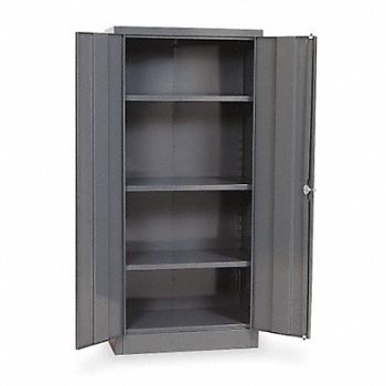 GRAINGER APPROVED F8660 Storage Cabinet 66 x30 x15 Gray 3Shlv, 1UFD5
