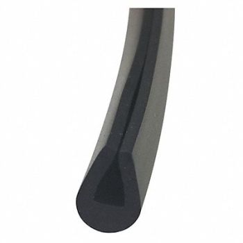 GRAINGER APPROVED Rubber Edging Neoprene D Style 25 ft, 38EH26
