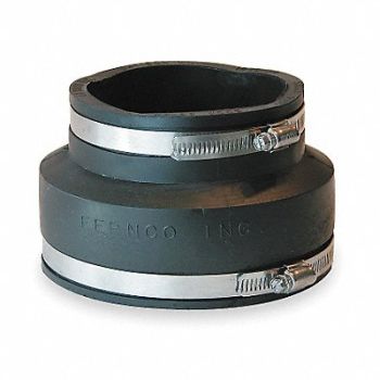 GRAINGER APPROVED Flexible Coupling PVC 5 x 4 in Pipe Size, 3HCZ2