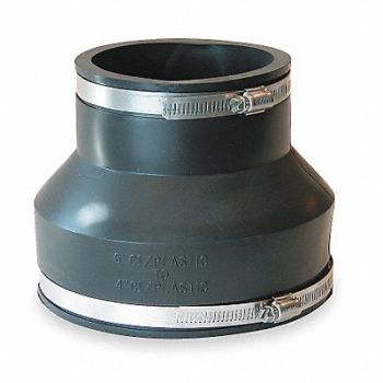 GRAINGER APPROVED Flexible Coupling PVC 6 x 4 in Pipe Size, 3HCZ6