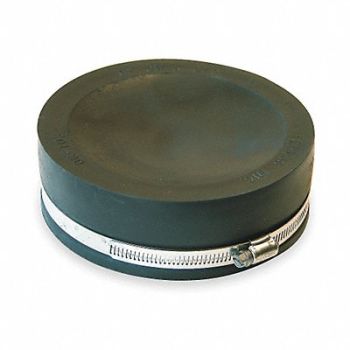 GRAINGER APPROVED Round End Cap PVC 6 in For Pipe Size, 3HDC1