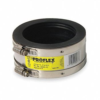 GRAINGER APPROVED Transition Coupling Neoprene 4 and 3, 3HDD5