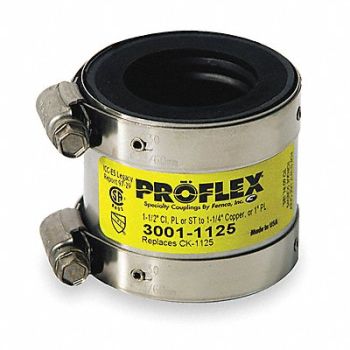 GRAINGER APPROVED Coupling Neoprene 2 1/8 in Overall Lg, 3HDD9