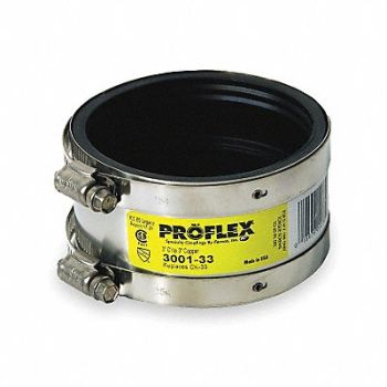 GRAINGER APPROVED Coupling Neoprene 3 in For Pipe Size, 3HDE3