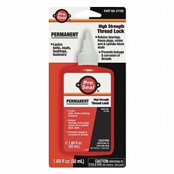 PRO SEAL Permanent Threadlocker 50mL Bottle Red, 3HHJ3