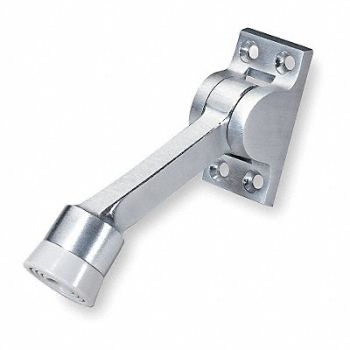 ROCKWOOD Lever Door Holder Satin Chrme Cast Brass, 3HHU2