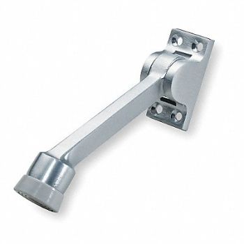 ROCKWOOD Lever Door Holder Satin Chrme Cast Brass, 3HHU4