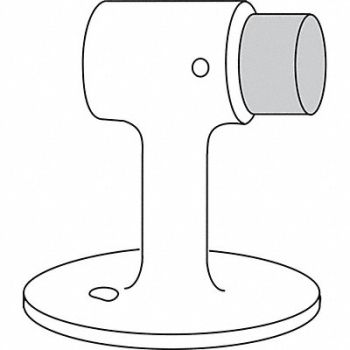 ROCKWOOD Rigid Door Stop Floor Mount, 3HHZ4