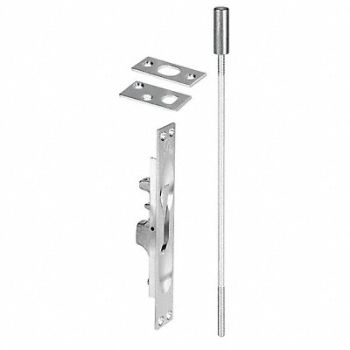 ROCKWOOD Lever Extension Flush Bolt Satin Chrome, 3HJC6