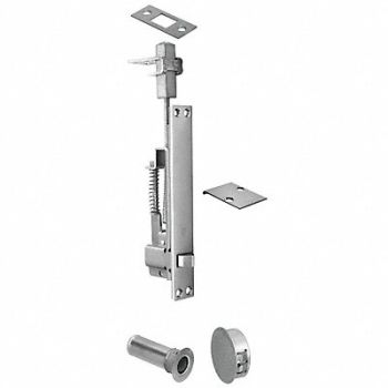 ROCKWOOD Automatic Flush Bolt Satin Chrome, 3HJD4