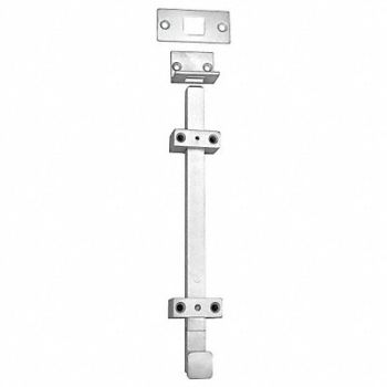 ROCKWOOD Heavy Duty Surface Bolt Satin Chrome, 3HJE2