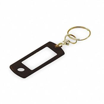 LUCKY LINE PRODUCTS ID Tags with Swivel Black PK50, 3HJP7