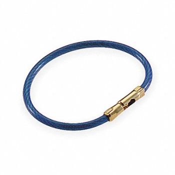 LUCKY LINE PRODUCTS Flex-O-Loc Key Ring Blue PK5, 3HJV4