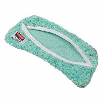 RUBBERMAID COMMERCIAL PRODUCTS Mop Cover Green Microfiber, 3HKA7